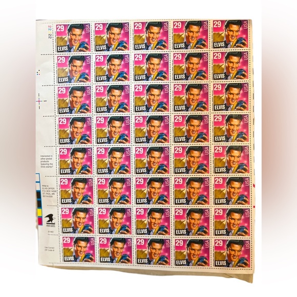 United States Stamps Other - Vintage,Elvis Presley 29 Cent Postage Stamps New Condition. 1 sheet of 40 stamps